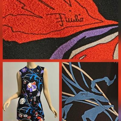 Vtg Pucci micro mini dress or /Tunic w/Belt