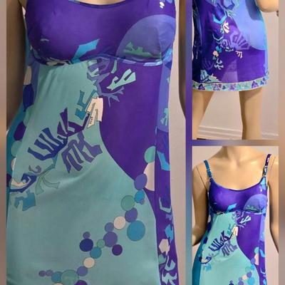 Vtg 60-70s Pucci FR micro mini bra dress
