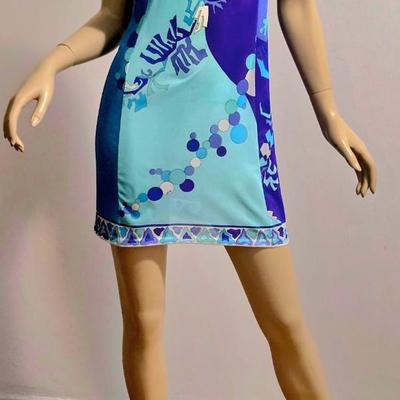 Vtg 60-70s Pucci FR micro mini bra dress