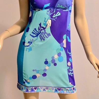 Vtg 60-70s Pucci FR micro mini bra dress