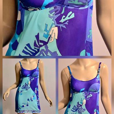 Vtg 60-70s Pucci FR micro mini bra dress