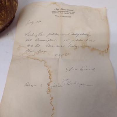 Antique Rockingham Glazed Pitcher with Tulip Design- Approx 10" Tall