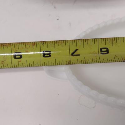 Milk Glass Cake Pedestal and Serving Dishes