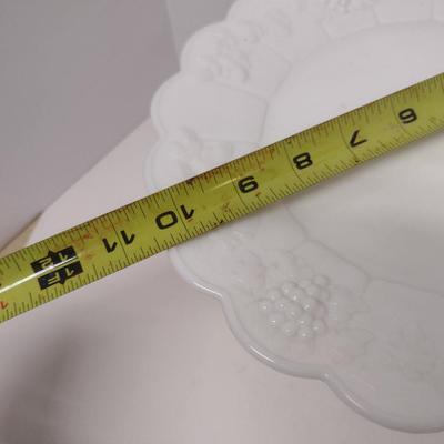 Milk Glass Cake Pedestal and Serving Dishes