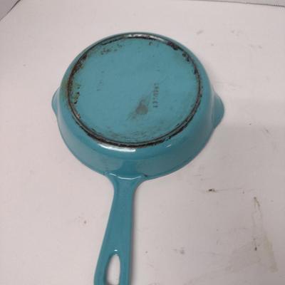 Le Creuset Small Enameled Cast Iron Skillet- Approx 6 1/2" in Diameter