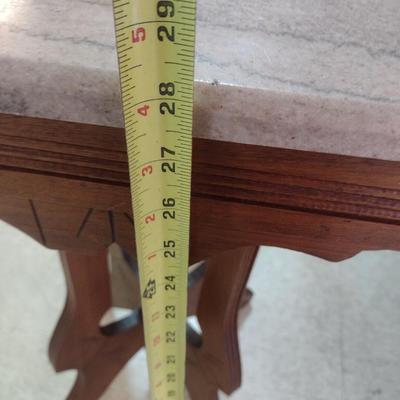 Antique Eastlake Accent Table with Marble Top Choice A