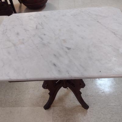 Antique Eastlake Accent Table with Marble Top Choice B