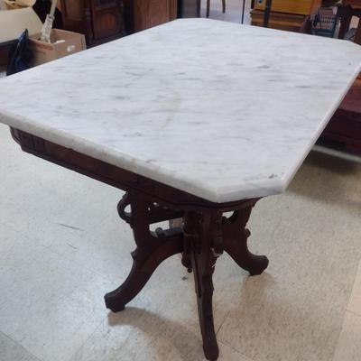 Antique Eastlake Accent Table with Marble Top Choice B