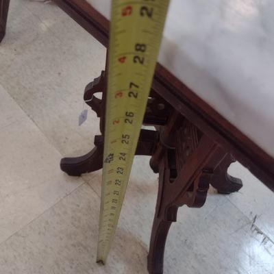 Antique Eastlake Accent Table with Marble Top Choice B