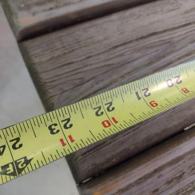 Solid Wood Slat Patio Side Table