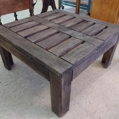 Solid Wood Slat Potter's Table