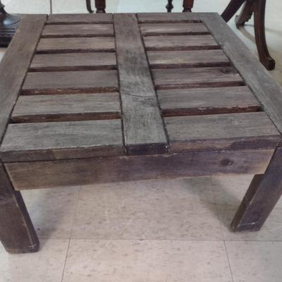 Solid Wood Slat Potter's Table