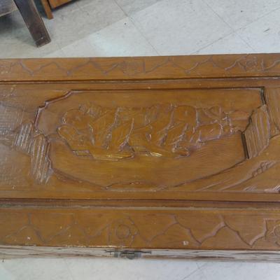 Asian Carved Hope Chest