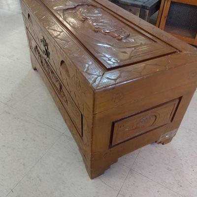 Asian Carved Hope Chest