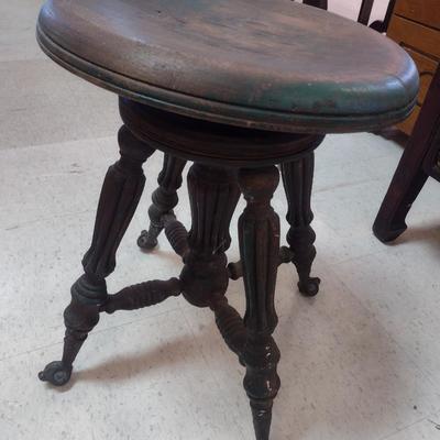 Antique Victorian Piano Stool