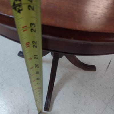 Mahogany Demilune Accent Table