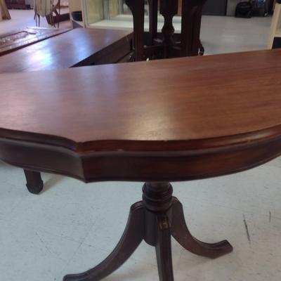 Mahogany Demilune Accent Table