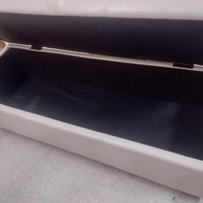 Vinyl Upholstered Storage Sitting Bench