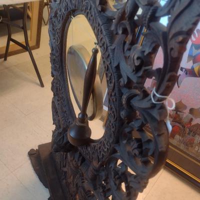 Vintage Burmese Design Wood Carved Gong