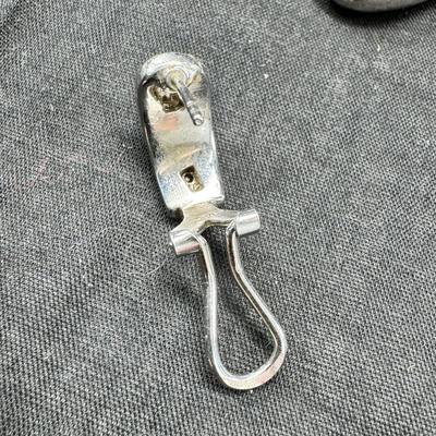 Sale Photo Thumbnail #163: Real stone cuff bracelets are not marked and do not test as Sterling. Pierced earrings many with latch back. Many marked 925 Silver. I have tried to show all markings.