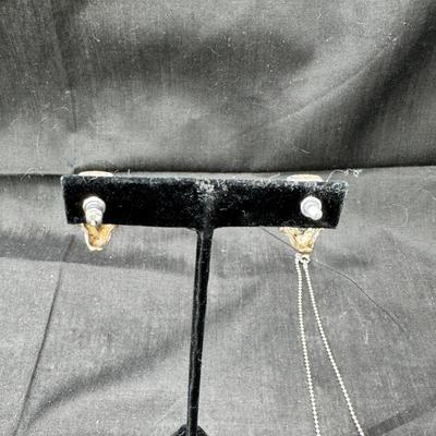 Sale Photo Thumbnail #166: Real stone cuff bracelets are not marked and do not test as Sterling. Pierced earrings many with latch back. Many marked 925 Silver. I have tried to show all markings.