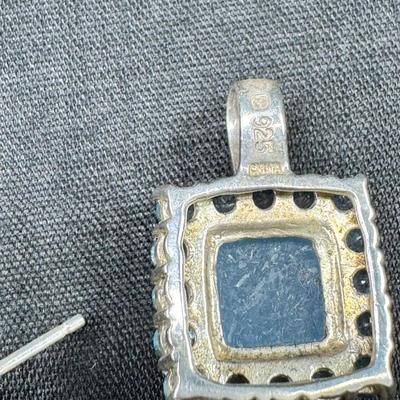 Sale Photo Thumbnail #151: Real stone cuff bracelets are not marked and do not test as Sterling. Pierced earrings many with latch back. Many marked 925 Silver. I have tried to show all markings.