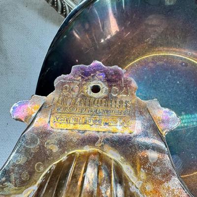 Sale Photo Thumbnail #189: Sheffield England knives, Tea pot, Canister, Wine bucket, Trays