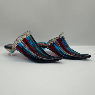 Pair of Murano Art Glass Heels by Vetri d’Arte, Italy