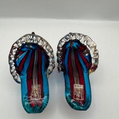 Pair of Murano Art Glass Heels by Vetri d’Arte, Italy