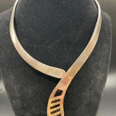 Heavy Mexico stamped Sterling necklace