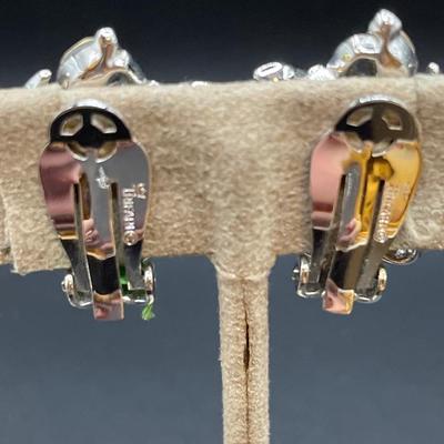 Vintage Trifari Aurora borealis bracelet and clip ons