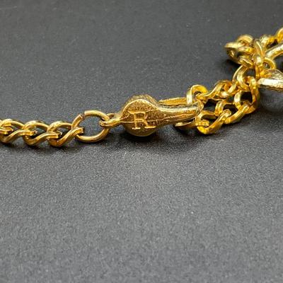 White bead and rhinestone necklace