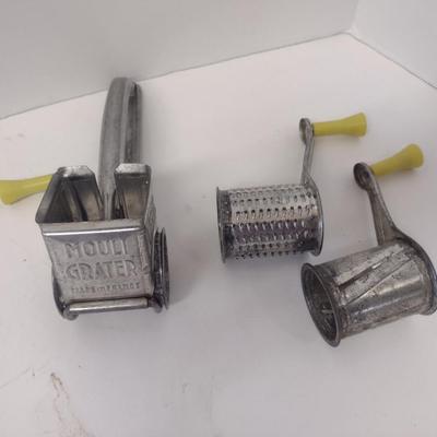 French Mouli Grater with Three Inserts