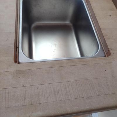 Le Gourmand Butcher Block Top Kitchen Island on Casters- Approx 36" x 24" x 36" Tall