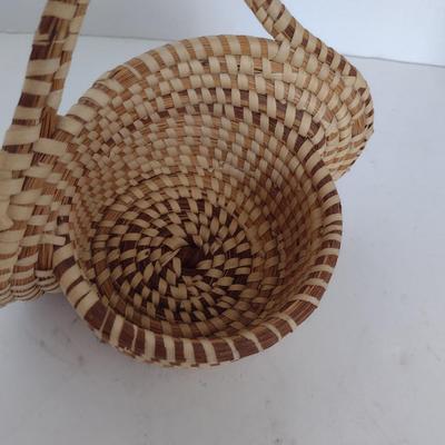 Sweet Grass Woven Basket Wall Hanging