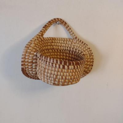 Sweet Grass Woven Basket Wall Hanging