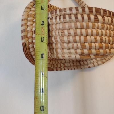 Sweet Grass Woven Basket Wall Hanging