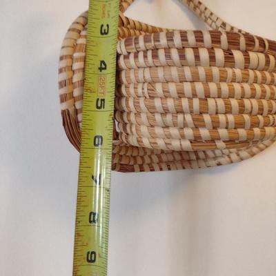 Sweet Grass Woven Basket Wall Hanging