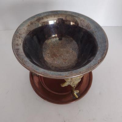 Vintage Cafe' Brulot Stand with Bowl