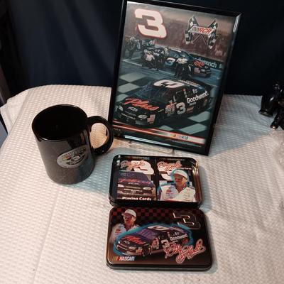NEW DALE EARNHARDT PLAYING CARDS, COFFEE MUG AND PHOTO