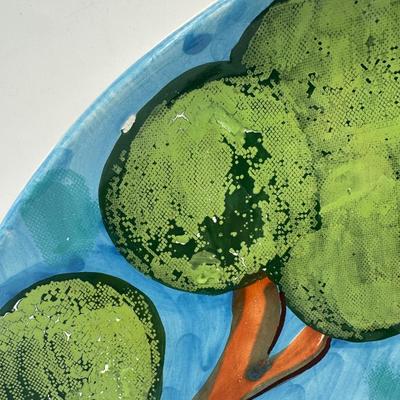 Sara Italian Pottery Hand Painted Wall Hanging Plate