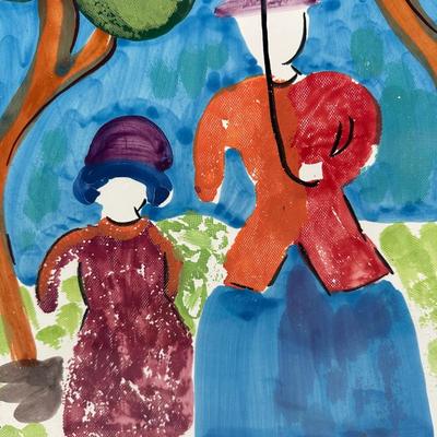 Sara Italian Pottery Hand Painted Wall Hanging Plate