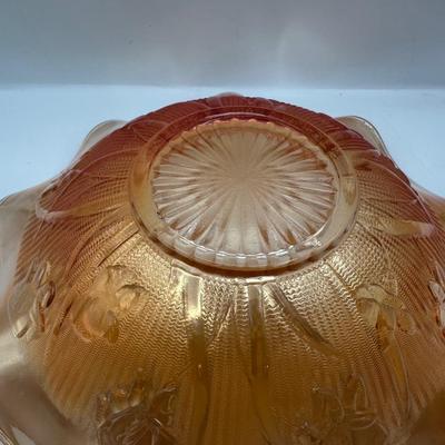 Antique Carnival Glass Ruffled Bowl