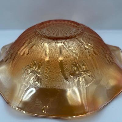Antique Carnival Glass Ruffled Bowl