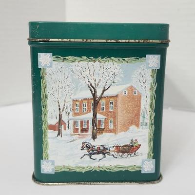 Bob Evans Celebrating Four Seasons Down On The Farm Collectible Tin With Recipe Cards Vintage