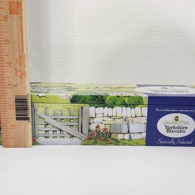 Grandma Wild’s Yorkshire Biscuits Collectible Tin Hand Baked Biscuits Scenic England Design