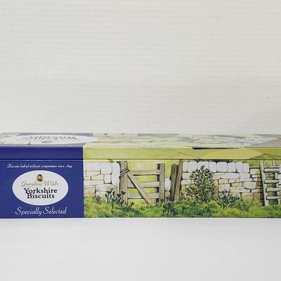 Grandma Wild’s Yorkshire Biscuits Collectible Tin Hand Baked Biscuits Scenic England Design