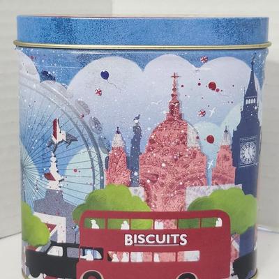 Grandma Wild’s London Oval Biscuit Tin Embossed British Landmark Design 2013 Collectible