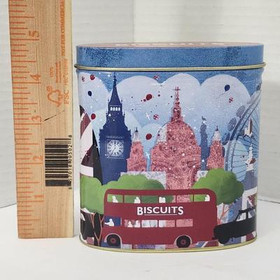 Grandma Wild’s London Oval Biscuit Tin Embossed British Landmark Design 2013 Collectible