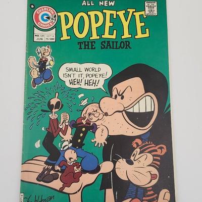 Vintage Popeye the Sailor Comic Book Charlton Comics No. 129 June 1975 25¢ Small World Isn’t It Popeye